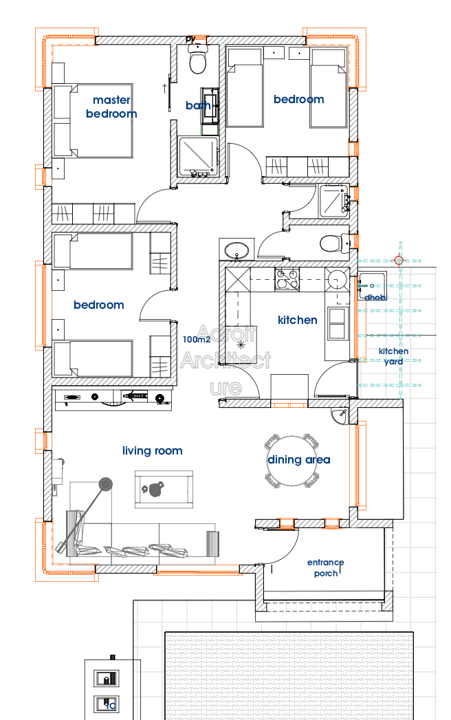 Affordable Simple And Classy Three Bedroom Plan For You Design 001 Jenganami